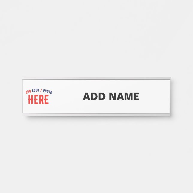 LETRERO PARA PUERTA ESTILOSO MODERNO PERSONALIZABLE BLANCO VERIFICADO  (Anverso)