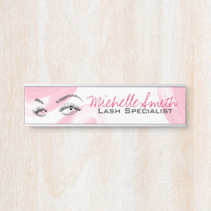 Letrero Para Puerta Extensiones de latigazos de artistas de maquillaje