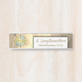 Letrero Para Puerta Faux Gold Metallic Luxe Nameplate Executive Office