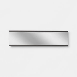 Letrero Para Puerta Fondo Blanco Plateado Para Tu Texto Casa
