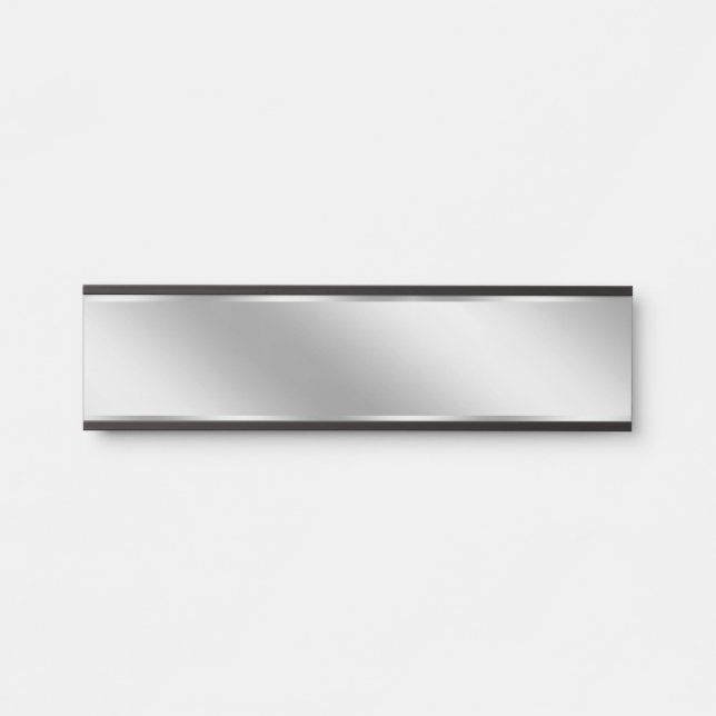 Letrero Para Puerta Fondo Blanco Plateado Para Tu Texto Casa (Anverso)