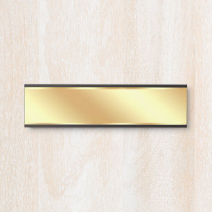 Letrero Para Puerta Fondo Dorado Para Tu Texto Crea Tu Propio
