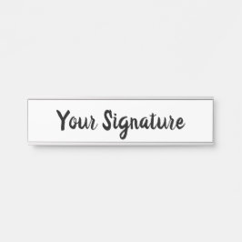 Letrero Para Puerta Fuente de guión de nombre de firma personalizada m
