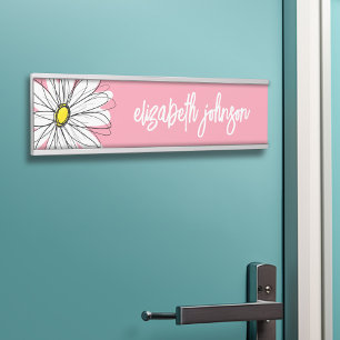 Letrero Para Puerta Gimnasio amarillo y blanco con texto Personalizado
