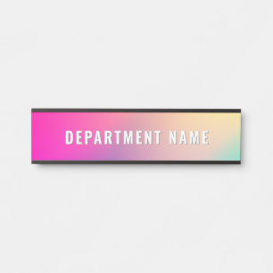 Letrero Para Puerta Gradiente púrpura Rótulo de nombre de departamento