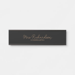 Letrero Para Puerta Grado de nombre de profesor personalizado simple m