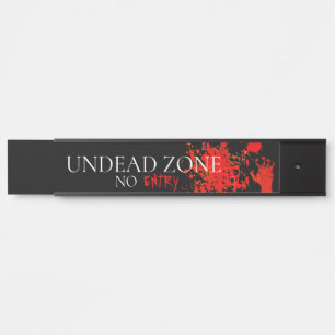Letrero Para Puerta Horror Undead Zone Red Hand