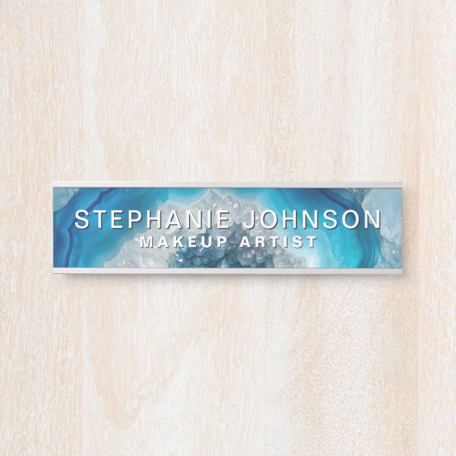 Letrero Para Puerta Imagen de cristal del agrio mineral de rock de Geo (Anverso)