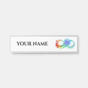 Letrero Para Puerta Infinidad con las medusas del arcoiris