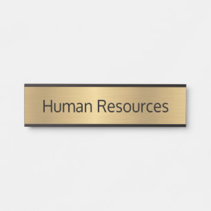 Letrero Para Puerta Letrero de puerta de la oficina de recursos humano