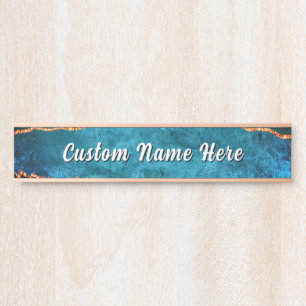 Letrero Para Puerta Letrero de puerta personalizado con nombre en azul