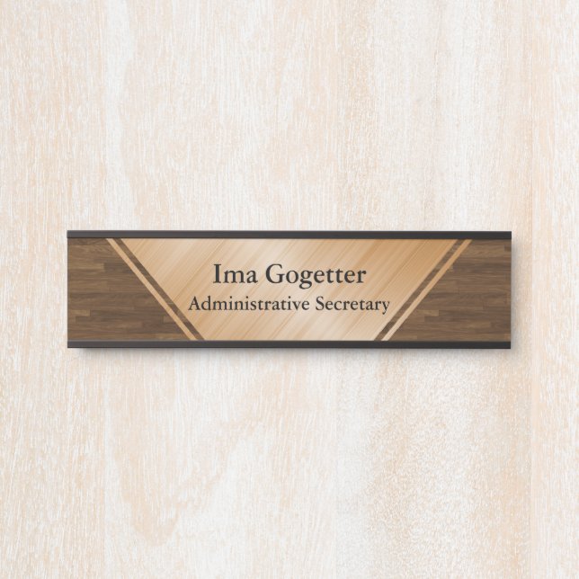 Letrero Para Puerta Línea Azul delgada - Rótulo de puerta Personalizad (Anverso)