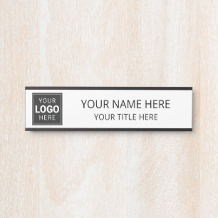 Letrero Para Puerta Logotipo Comercial Personalizado de la Empresa