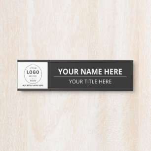 Letrero Para Puerta Logotipo de empresa con marca comercial