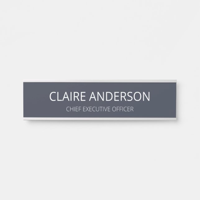 Letrero Para Puerta Logotipo de negocio personalizado (Anverso)