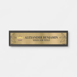 Letrero Para Puerta Logotipo de nombre de negocio Personalizado elegan