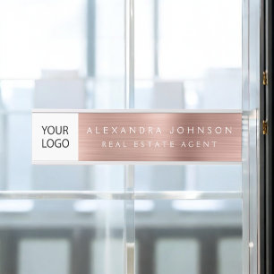 Letrero Para Puerta Logotipo de personalizado Rosa ejecutivo Profesion