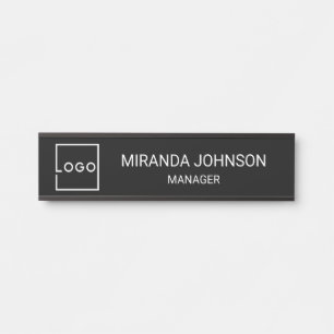 Letrero Para Puerta Logotipo Empresarial Personalizado Profesional