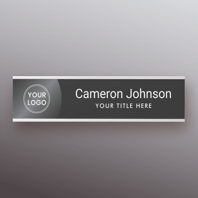 Letrero Para Puerta logotipo personalizado degradado negro y oscuro mo (Subido por el creador)