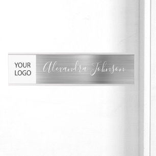 Letrero Para Puerta Logotipo personalizado Executive Silver Profesiona
