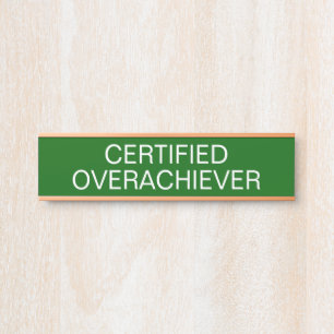 Letrero Para Puerta Logro Certificado Divertido 