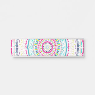 Letrero Para Puerta mandala colorido