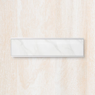 Letrero Para Puerta Mármol Blanco
