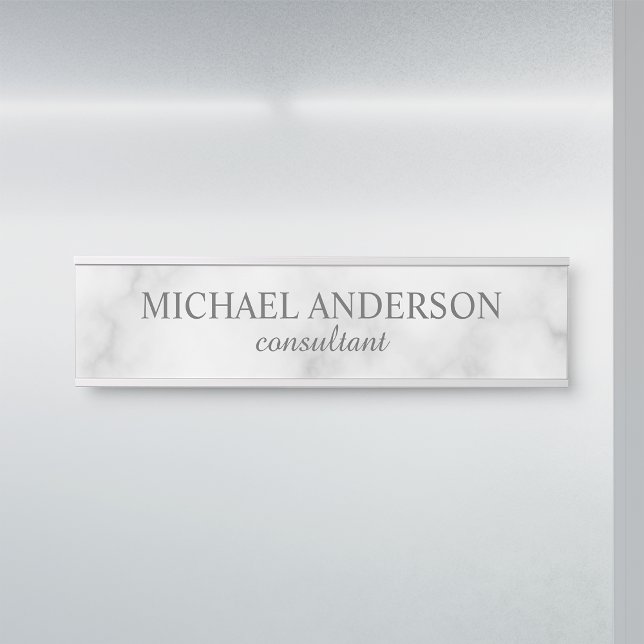 Letrero Para Puerta Mármol blanco elegante profesional (Subido por el creador)