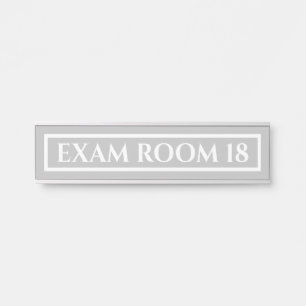Letrero Para Puerta Médica Médica Exam Habitación Oficina Rótulo Gris