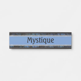 Letrero Para Puerta Moda Blue Paisley Diamond Personalizado Caballo