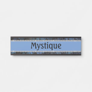 Letrero Para Puerta Moda Blue Paisley Diamond Personalizado Caballo