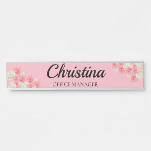 Letrero Para Puerta Moda Glam Floral
