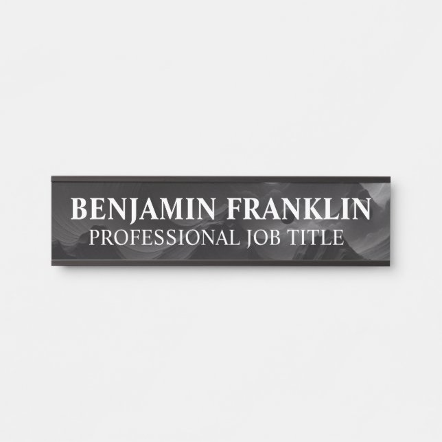 Letrero Para Puerta Modern Professional Office Door Sign (Anverso)