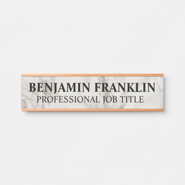 Letrero Para Puerta Modern Professional Office Door Sign (Anverso)