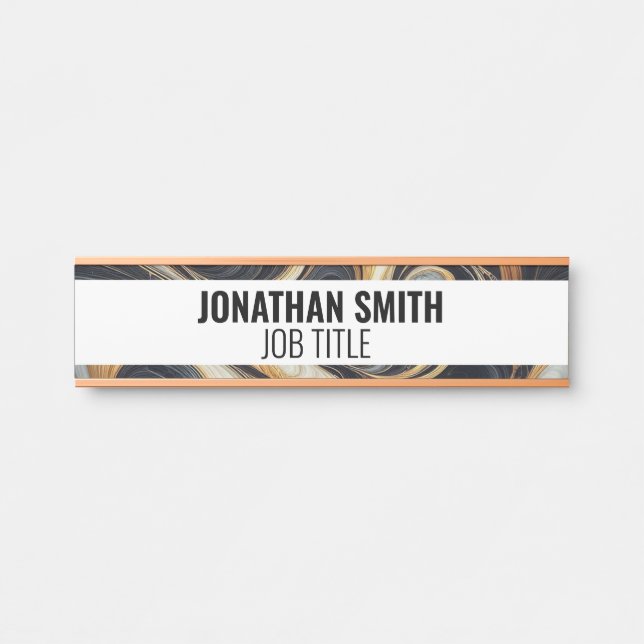 Letrero Para Puerta Modern Professional Office Door Sign (Anverso)