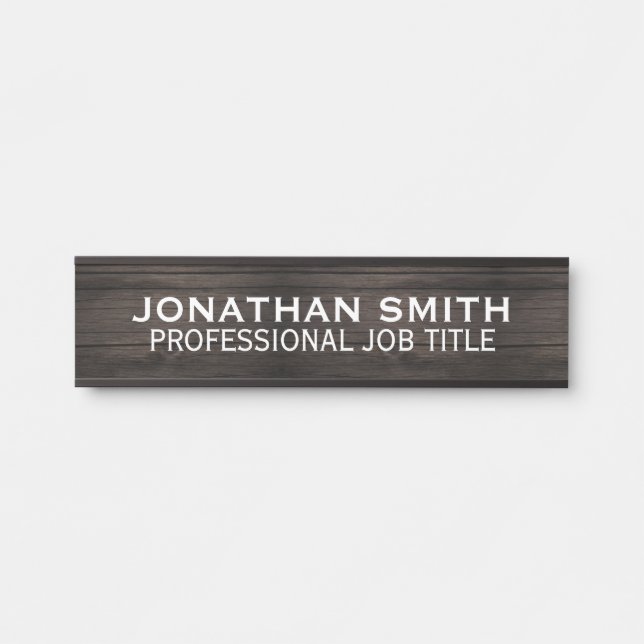Letrero Para Puerta Modern Professional Office Door Sign (Anverso)