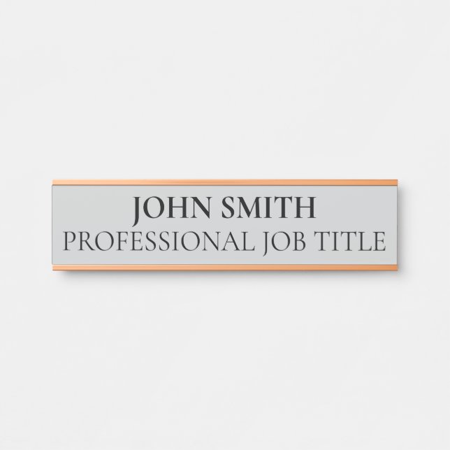 Letrero Para Puerta Modern Professional Office Door Sign (Anverso)