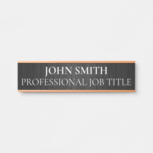 Letrero Para Puerta Modern Professional Office Door Sign (Anverso)