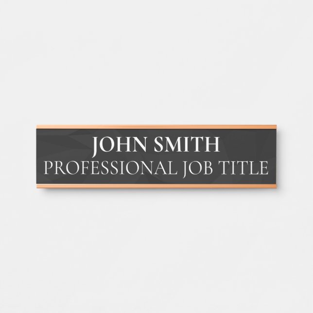 Letrero Para Puerta Modern Professional Office Door Sign (Anverso)
