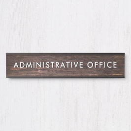 Letrero Para Puerta Modern Wood Design Professional Plate Admin Office