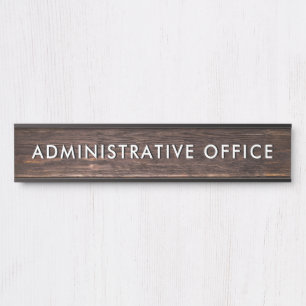 Letrero Para Puerta Modern Wood Design Professional Plate Admin Office
