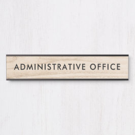 Letrero Para Puerta Modern Wood Design Professional Plate Admin Office