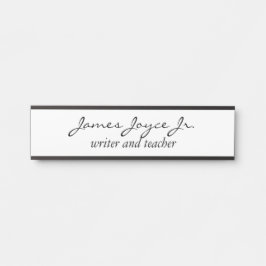 Letrero Para Puerta Moderna profesión de nombre estiloso manuscrito