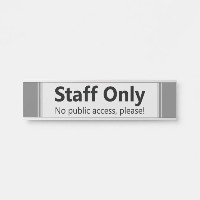 Letrero Para Puerta Moderna y contemporánea "¡Sin acceso público, por  (Anverso)