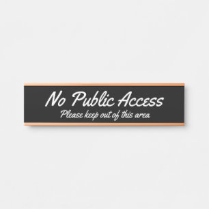 Letrero Para Puerta Moderna y moderna "Sin acceso público"