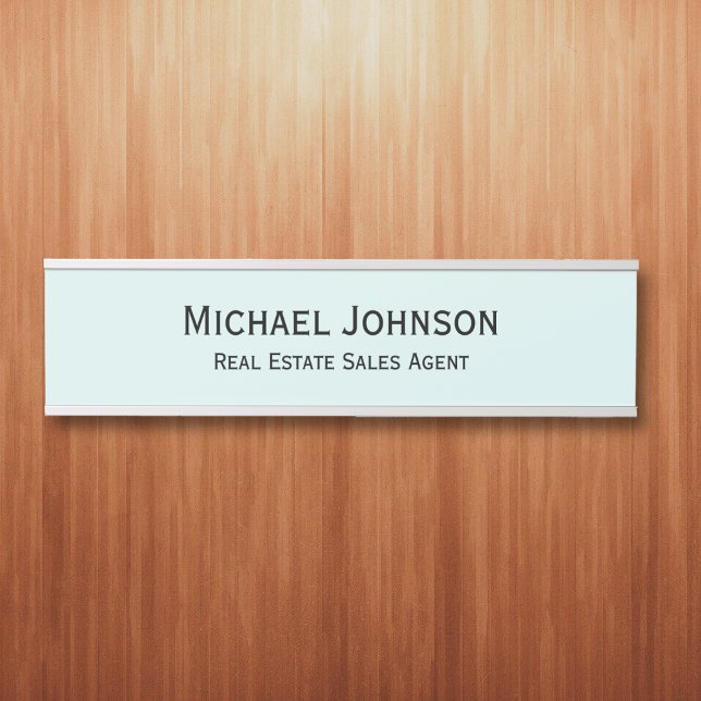 Letrero Para Puerta Moderno Aqua Blue Professional Business Office (Modern Aqua Blue Professional Business Office Door Sign)