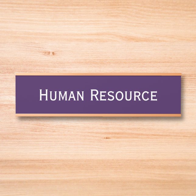 Letrero Para Puerta Moderno color oscuro morado de la oficina nombre d (Modern Dark Purple Office Room Department Name Door Sign)