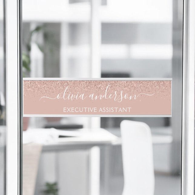 Letrero Para Puerta Moderno Rosa profesional Gold Rubor Purpurina rosa (Subido por el creador)