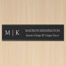 Monograma minimalista o Agregar logotipo Negra