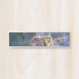 Letrero Para Puerta Montaña Mística en la nebulosa Carina Hubble Espac